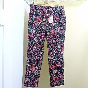 Bold Paisley Stretch Pants - NWT - Sz 14